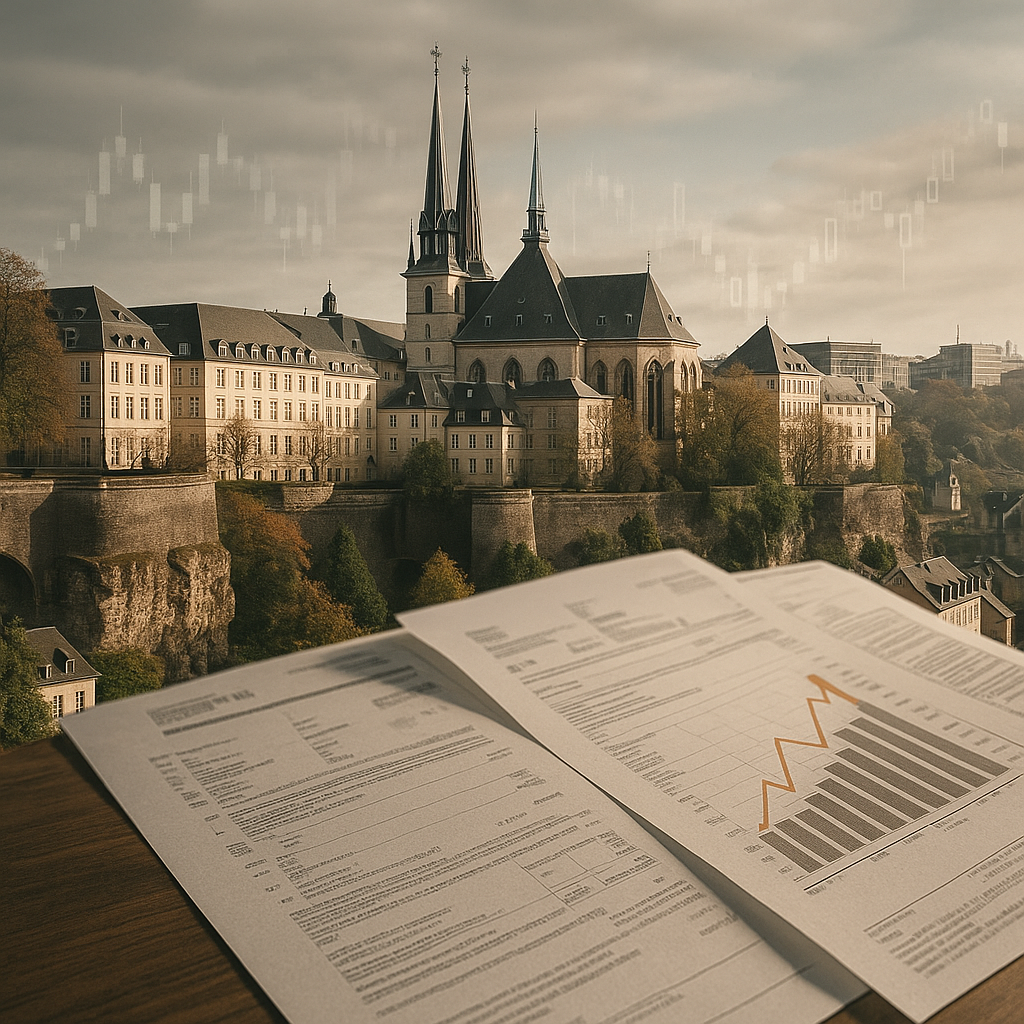 Documents fiscaux avec vue sur Luxembourg